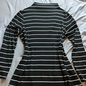 Dip black striped mini dress